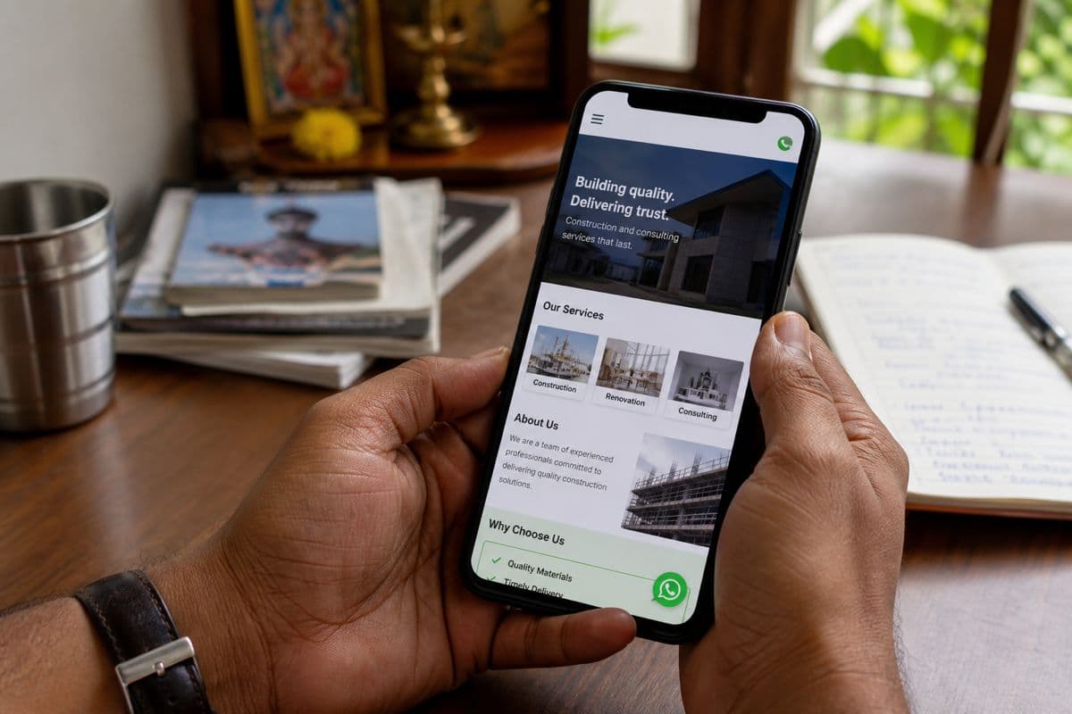 Website on phone